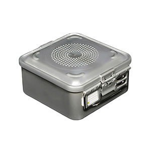 Caja de Instrumentos Quirúrgicos de Acero Inoxidable Alemán Esterilizada Manualmente, Certificada CE Clase I, Tamaño Personalizado, Plateada - Product Image 1