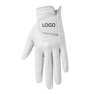 Gants de golf personnalisés avec logo, emballage haut de gamme, paume en cuir Cabretta souple, pour main gauche et droite, hommes et femmes, blanc, OEM, caractéristiques sportives Canleo - Product Image 2