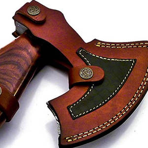 Hacha Tomahawk Forjada a Mano al por Mayor, Hacha de Acero de Damasco para Acampar al Aire Libre, Caza, Hacha de Supervivencia con Mango de Madera - Product Image 6