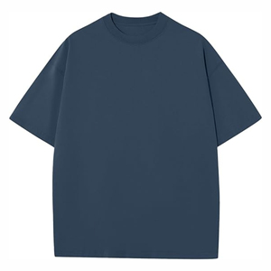Proveedor de camisetas: Camiseta de algodón de moda, oversize, de corte holgado, lisa, para ropa de hombre, de gramaje alto, estilo OEM - Product Image 3