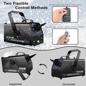 9 LED lumineuses - Télécommande filaire et sans fil - Effet de 7 couleurs - Machine à flocons de neige pour fêtes en plein air, mariages, scènes, jardins - Product Image 5