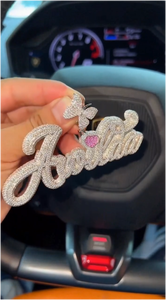 Colgante Personalizado con Nombre en Moissanita VVS, Chapado en Oro sobre Plata 925, Joyería Hip Hop - Product Image 6