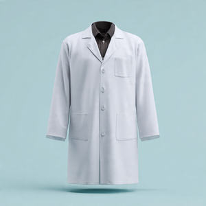 Batas de Laboratorio Profesionales Unisex de Algodón Tejido, Transpirables y Cómodas para Hospital - Product Image 2