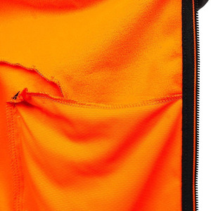 Veste en polaire orange pour homme, couleur unie, fermeture éclair, coupe-vent, softshell, vêtements d'extérieur décontractés pour l'automne - Product Image 3