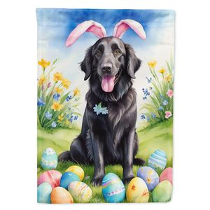 Multicolor Flat-Coated Retriever Easter Egg Hunt <b>Garden</b> <b>Flag</b> Mailbox Decorative Yard Banner for Patio Artwork for Yard Lawn Sign - Product Image 1