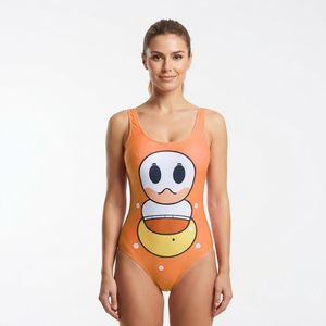 Hot Selling Breathable Women's <b>Swimming</b> Suit with Printed Front Design Customizable Color & Size Spandex/Polyester Material - Product Image 1