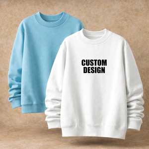 Fabrication OEM de sweat-shirts en coton surdimensionnés pour hommes, pull-over décontracté, chaud, à manches longues, col rond, sweat-shirt pour hommes 330 g/m², vente en gros - Product Image 1