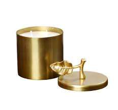 Portavelas de metal chapado en oro con tapa para mesa, decoración navideña para el hogar, personalizable. - Product Image 2