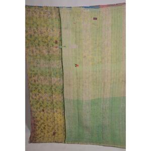 ผ้าห่มกันธากุดรีทำมือจากผ้าฝ้ายอินเดีย ผ้าคลุมเตียงสไตล์โบโฮ ผ้าห่มสองด้าน ของตกแต่งบ้าน - Product Image 1