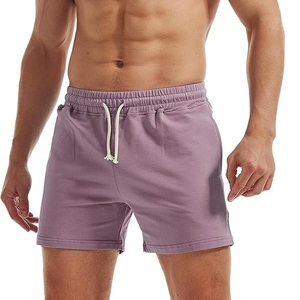 Pantalones Cortos Deportivos para Hombre, para Gimnasio y Entrenamiento, con Logotipo Personalizado, Color Morado, con Cordón, Holgados, Precio de Fábrica, Venta al Por Mayor - Product Image 1