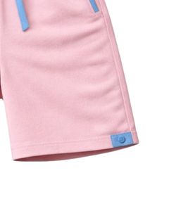Ensemble décontracté d'été pour homme : débardeur rose sans manches et short en coton avec bordure bleu ciel et cordon de serrage – Ensemble deux pièces - Product Image 6