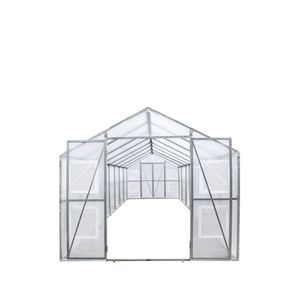 Copertura in PVC a rete Leno Ripstop da 20 mil per serra/tenda da coltivazione con telaio in acciaio zincato e finestre a rotelle (8FT X 26FT) - TMG GH826 - Product Image 5