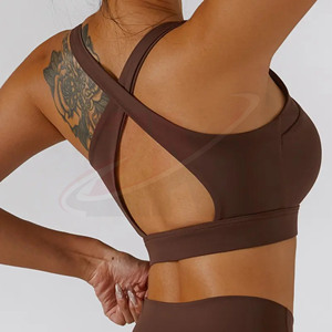 Soutien-gorge de sport solide haute performance avec découpe automatique – Produits phares – Soutien-gorge de sport pour femme pour le fitness – Soutien-gorge de sport pour adultes - Product Image 4