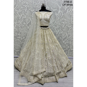Collections de velours de vêtements de mariée indiens pour la mariée avec le travail de Zarkhan par Fabzone - Product Image 6