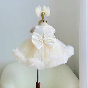 36 Boutique <b>Kids</b> Bloom Ball Gown with Handmade Flower Applique, Soft Tulle Party Dress by Nhung Nguyen - Product Image 3