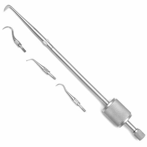 Removedor de Coronas Morrell, Removedor Manual de Puentes Dentales, Instrumento Restaurador de Acero Inoxidable con 3 Puntas, Kit de Herramientas Dentales, CE - Product Image 1
