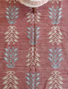 Tapis Kilim en laine fait main, tissage plat traditionnel, motif géométrique, teintures naturelles, tapis d'intérieur durable tissé à la main - Product Image 5
