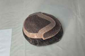 Peluca de Cabello Remy Chino Mono Front Lace Taz de Calidad Premium con Trama Única y Estilos de Ondas Profundas Naturales - Product Image 4