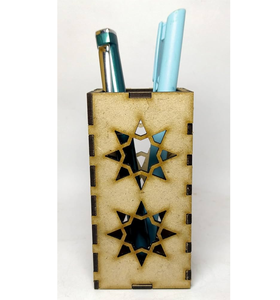 MDF Pen Holder Cup Gift Box Makeup <b>Brush</b> Holder Blanks Custom Wooden DIY MDF Pencil Cup Organizer - Product Image 5