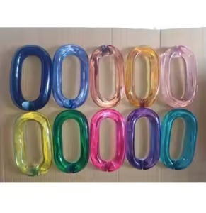 Handmade Look Eco-Friendly Resin Chain Links Model Customizable for Jewelry Crafting Love Style DIY Earrings Necklace Supplies - Product Image 1
