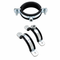 50NB 2" Serre-tube fendu robuste en acier galvanisé de haute qualité, revêtu de caoutchouc EPDM, avec support de suspension