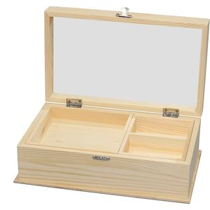 <b>Wooden</b> Jewelry <b>Box</b> With Brass Inlay Solid Sheesham Wood Jewelry Organizer <b>Box</b> Vintage <b>Carving</b> Trinket Keepsake <b>Box</b> Bulk Supplies - Product Image 2