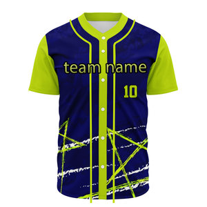 Sublimation Printed Softball Shirt Tackle Twill Embroidery Stitched Baseball Jersey Wholesale Price Baseball Jersey Custom Shirt - Product Image 6