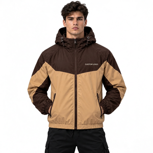 Veste coupe-vent légère personnalisée pour homme, en tissu polyester-coton éco-responsable, style streetwear, avec logo, vêtement d'extérieur tendance - Product Image 4
