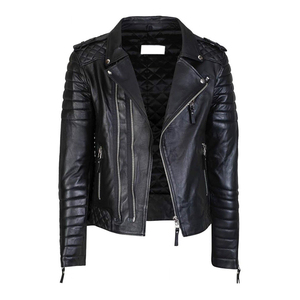 Vestes en cuir respirantes personnalisées avec logo et design sur mesure, dernière collection 2026, nouvelles vestes en cuir brillantes pour motards - Product Image 3