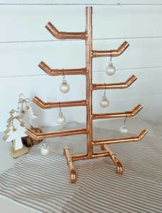 Sapin de Noël de taille idéale, design luxueux, plaqué or rose, personnalisable, avec branches droites. - Product Image 4