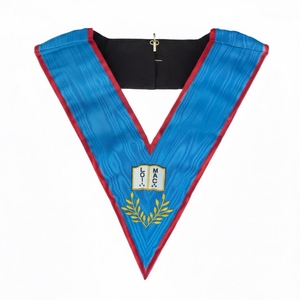 สร้อยคอสำหรับนักเทศน์ Lauderdale French Rite Freemason พร้อมลูกปัด แม่เหล็ก ผ้า 3 มิติ แบบติดตีนตุ๊กแก ปรับแต่งได้ แฟชั่น - Product Image 1