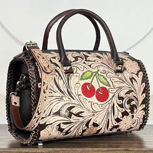 Bolsos de Viaje Grandes de Cuero Genuino Hechos a Mano, Precio de Fábrica al por Mayor, Nueva Moda, Cierre de Cremallera, Bolso de Mano Speedy - Product Image 4