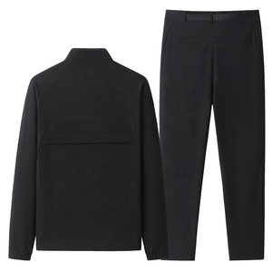 Survêtement en nylon imperméable léger pour homme avec logo personnalisé, coupe-vent respirant, ensemble jogging deux pièces - Product Image 1