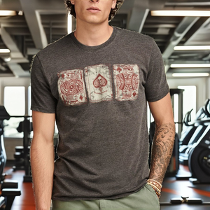 T-shirt décontracté pour homme, coupe ajustée, col rond, manches courtes, imprimé, polyester/coton, séchage rapide et respirant, pour un usage quotidien - Product Image 6