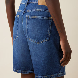 Comfortable Daily Wear Wholesale Women Shorts With Button Closure / <b>Denim</b> <b>Material</b> With Side Pockets And Logo Designing For Bulk - Product Image 6