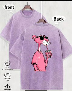 เสื้อยืดแขนสั้นทรงหลวมสไตล์วินเทจย้อนยุค ยี่ห้อแฟชั่น ทำจากผ้าฝ้ายแท้ ซักน้ำได้ ระบายอากาศดี เหมาะสำหรับฤดูร้อน ย้อมสีด้วยเทคนิคแว็กซ์ - Product Image 3