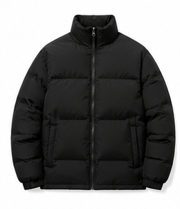 เสื้อแจ็คเก็ตพัฟเฟอร์ผู้ชายสีเทา คอตั้ง ซิปปิด ทรงปกติ - Product Image 5