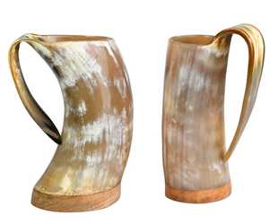 Mug à bière rustique en corne de buffle naturelle, fait main, de qualité supérieure, style Viking, pour bars et restaurants, idéal comme cadeau. - Product Image 3
