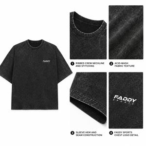 เสื้อยืดโอเวอร์ไซส์พรีเมียม หนานุ่ม สไตล์วินเทจ ล้างสีแบบแอซิดวอช สำหรับผู้ชาย ผ้าฝ้าย 100% ทรงไหล่ตก สตรีทแวร์ ล้างสีแบบสโตนวอช เสื้อยืดสั่งทำพิเศษ - Product Image 6
