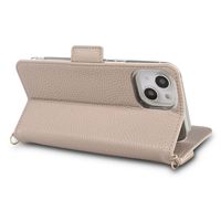 Étui de téléphone portefeuille en cuir PU tendance avec miroir, bandoulière et porte-cartes pour 17 Air Pro Max Plus