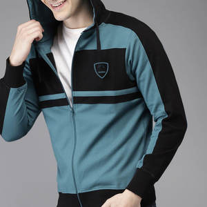 Sudadera con capucha de lana de algodón Streetwise ajustada para hombre, sudaderas de calidad, diseño de cremallera 3D, logotipo bordado, patrón sólido, liso, lavado a la piedra - Product Image 3