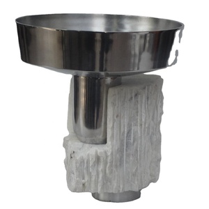 Table à manger en marbre en aluminium de haute qualité artisanat moderne bol de service décoratif plaque en acier et métal - Product Image 1