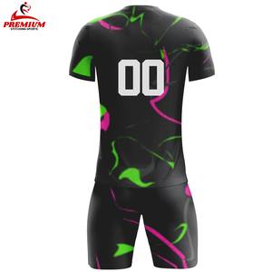 Uniforme de football personnalisé à bas prix avec logo sublimé pour les équipes, manches courtes, 100% polyester, antibactérien et à séchage rapide - Product Image 5