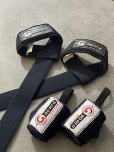 Juego de Muñequeras Elásticas de Neopreno y Correas de Levantamiento de Pesas en Forma de 8 para Entrenamiento de Fuerza, Ajustables y Antideslizantes - Product Image 3