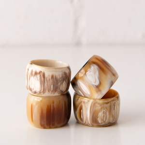 Nuevos Anillos para Servilletas de Camping de Cuerno Natural Marrón y Negro, Duraderos, Ecológicos, Diseño Clásico, Pulido Espejo, Hechos a Mano para el Hogar - Product Image 6