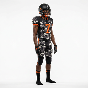 Conjunto de Uniforme de Fútbol Americano de Camuflaje para Hombre Adulto, Impresión Digital, Kit de Protección con Casco - Product Image 4