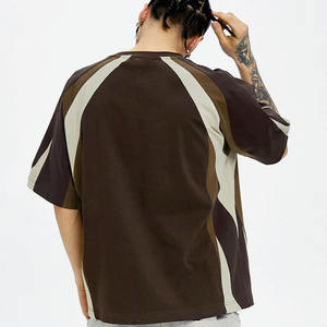 Maillot de football américain pour homme en coton 260 GSM, coupe oversize, style streetwear color block, design de panneaux personnalisé, marque privée, OEM, vente en gros, USA - Product Image 5