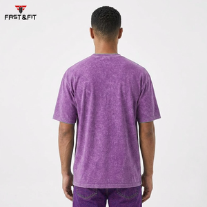 High Quality Custom Street Wear Round Neck <b>Men</b> Acid Wash T Shirts Wholesale Cheap Price <b>Men</b> Acid Wash T-shirt for <b>men</b> - Product Image 2