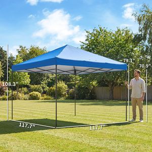 "10x10 ft Dark Blue Pop up <b>Canopy</b> <b>Tent</b> Instant Setup Portable with Roller Bag" - Product Image 3