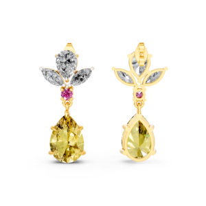 Boucles d'oreilles personnalisées en or massif 14K 9K 10K 18K avec pierres précieuses de laboratoire 8 carats certifiées IGI, bijoux fins éthiques, MOQ 3 pièces 10 pièces RJC OEM ODM EA502228 - Product Image 4